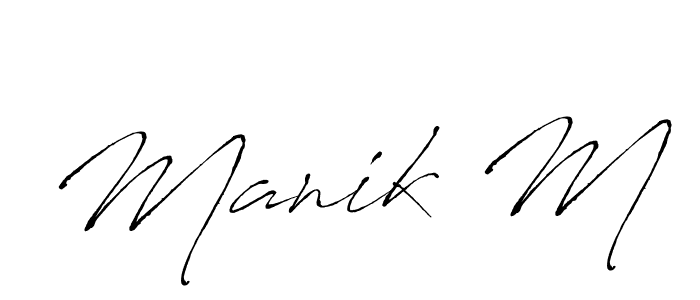 You should practise on your own different ways (Antro_Vectra) to write your name (Manik M) in signature. don't let someone else do it for you. Manik M signature style 6 images and pictures png