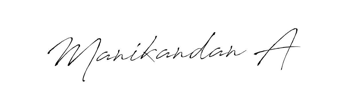 How to make Manikandan A name signature. Use Antro_Vectra style for creating short signs online. This is the latest handwritten sign. Manikandan A signature style 6 images and pictures png