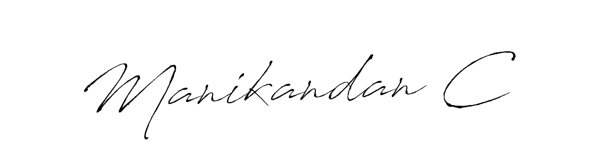 Design your own signature with our free online signature maker. With this signature software, you can create a handwritten (Antro_Vectra) signature for name Manikandan C. Manikandan C signature style 6 images and pictures png