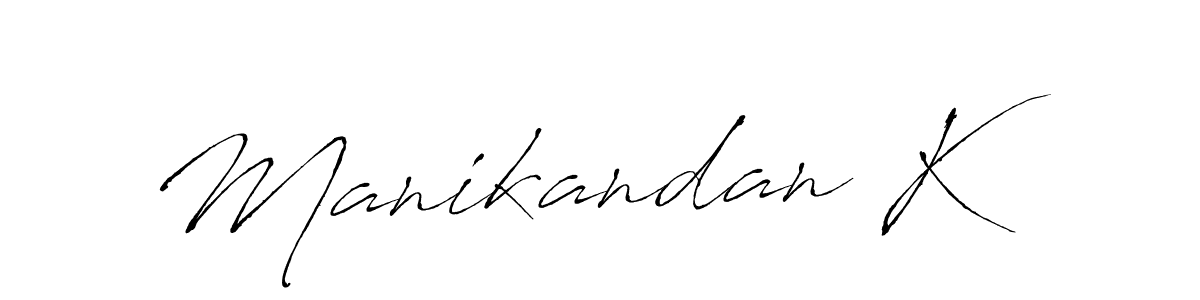 How to make Manikandan K signature? Antro_Vectra is a professional autograph style. Create handwritten signature for Manikandan K name. Manikandan K signature style 6 images and pictures png