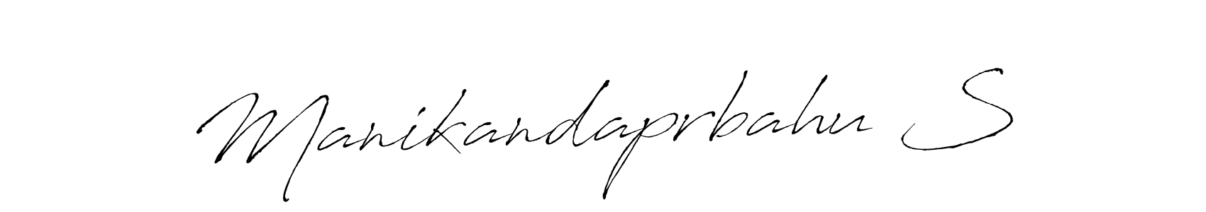 The best way (Antro_Vectra) to make a short signature is to pick only two or three words in your name. The name Manikandaprbahu S include a total of six letters. For converting this name. Manikandaprbahu S signature style 6 images and pictures png