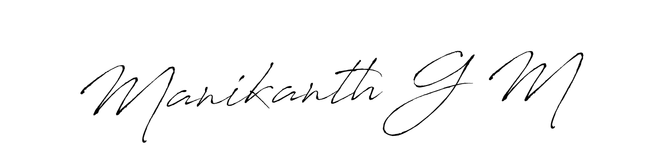 Design your own signature with our free online signature maker. With this signature software, you can create a handwritten (Antro_Vectra) signature for name Manikanth G M. Manikanth G M signature style 6 images and pictures png