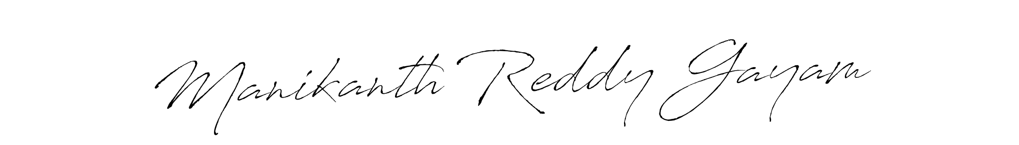 Make a beautiful signature design for name Manikanth Reddy Gayam. With this signature (Antro_Vectra) style, you can create a handwritten signature for free. Manikanth Reddy Gayam signature style 6 images and pictures png