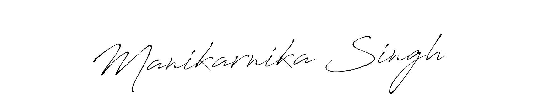 Make a beautiful signature design for name Manikarnika Singh. With this signature (Antro_Vectra) style, you can create a handwritten signature for free. Manikarnika Singh signature style 6 images and pictures png