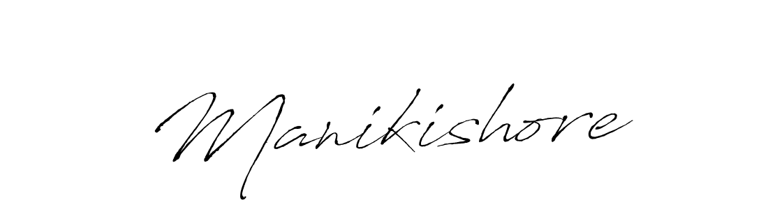 Design your own signature with our free online signature maker. With this signature software, you can create a handwritten (Antro_Vectra) signature for name Manikishore. Manikishore signature style 6 images and pictures png