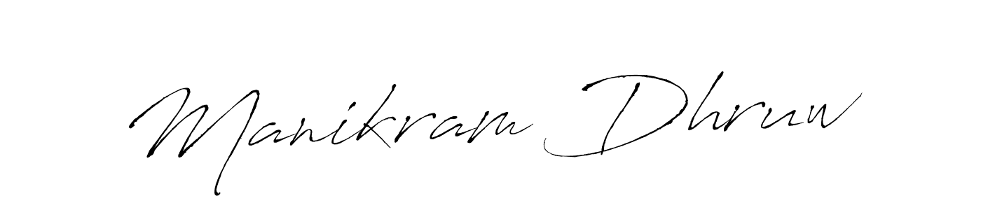 Also You can easily find your signature by using the search form. We will create Manikram Dhruw name handwritten signature images for you free of cost using Antro_Vectra sign style. Manikram Dhruw signature style 6 images and pictures png