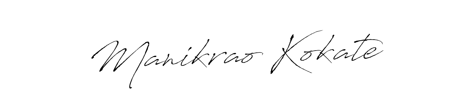 if you are searching for the best signature style for your name Manikrao Kokate. so please give up your signature search. here we have designed multiple signature styles  using Antro_Vectra. Manikrao Kokate signature style 6 images and pictures png