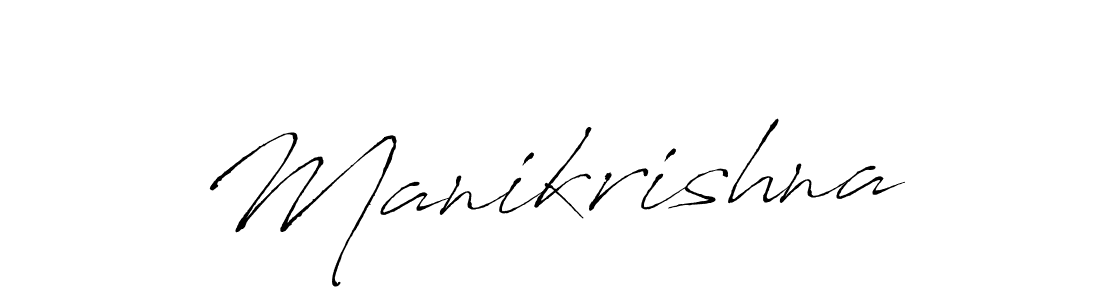 Create a beautiful signature design for name Manikrishna. With this signature (Antro_Vectra) fonts, you can make a handwritten signature for free. Manikrishna signature style 6 images and pictures png