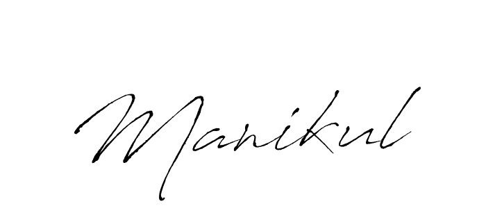 Use a signature maker to create a handwritten signature online. With this signature software, you can design (Antro_Vectra) your own signature for name Manikul. Manikul signature style 6 images and pictures png