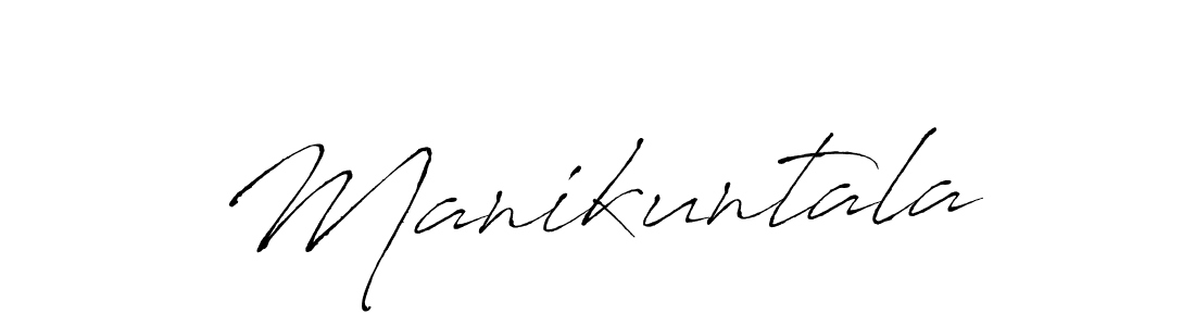 Make a beautiful signature design for name Manikuntala. With this signature (Antro_Vectra) style, you can create a handwritten signature for free. Manikuntala signature style 6 images and pictures png