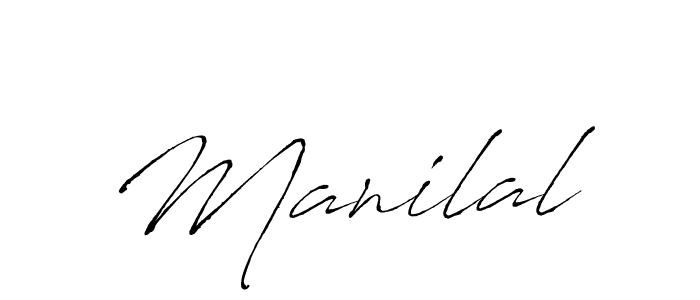 Create a beautiful signature design for name Manilal. With this signature (Antro_Vectra) fonts, you can make a handwritten signature for free. Manilal signature style 6 images and pictures png