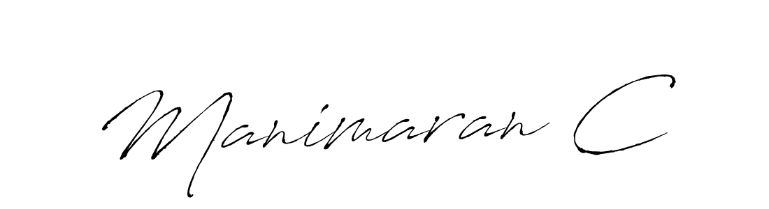 Make a beautiful signature design for name Manimaran C. With this signature (Antro_Vectra) style, you can create a handwritten signature for free. Manimaran C signature style 6 images and pictures png