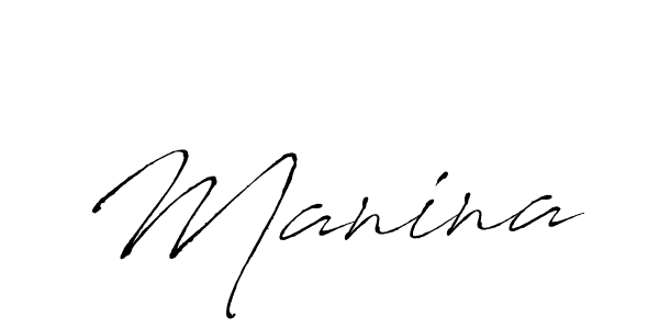 Use a signature maker to create a handwritten signature online. With this signature software, you can design (Antro_Vectra) your own signature for name Manina. Manina signature style 6 images and pictures png