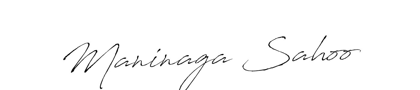 How to make Maninaga Sahoo name signature. Use Antro_Vectra style for creating short signs online. This is the latest handwritten sign. Maninaga Sahoo signature style 6 images and pictures png