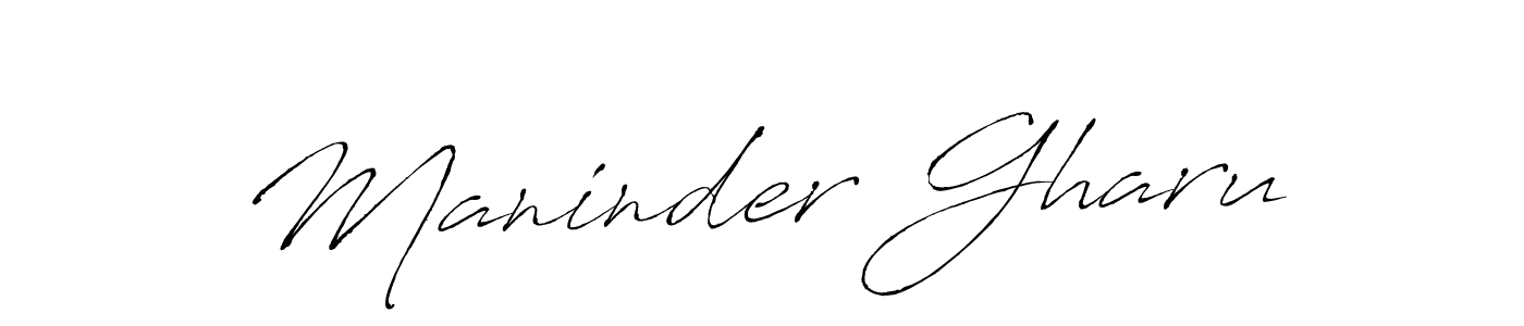 Also You can easily find your signature by using the search form. We will create Maninder Gharu name handwritten signature images for you free of cost using Antro_Vectra sign style. Maninder Gharu signature style 6 images and pictures png