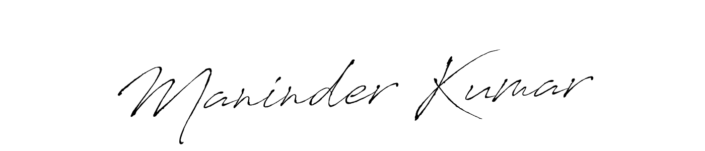 How to make Maninder Kumar signature? Antro_Vectra is a professional autograph style. Create handwritten signature for Maninder Kumar name. Maninder Kumar signature style 6 images and pictures png