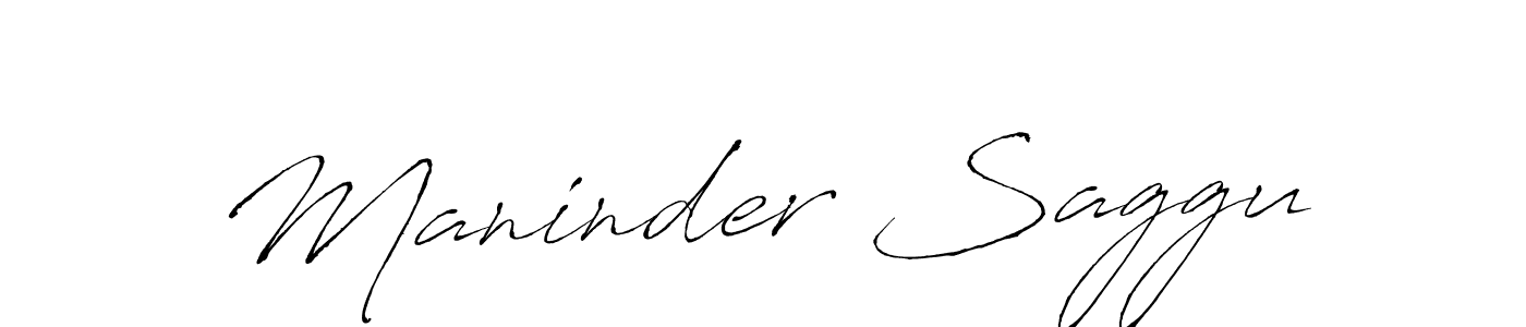 Design your own signature with our free online signature maker. With this signature software, you can create a handwritten (Antro_Vectra) signature for name Maninder Saggu. Maninder Saggu signature style 6 images and pictures png