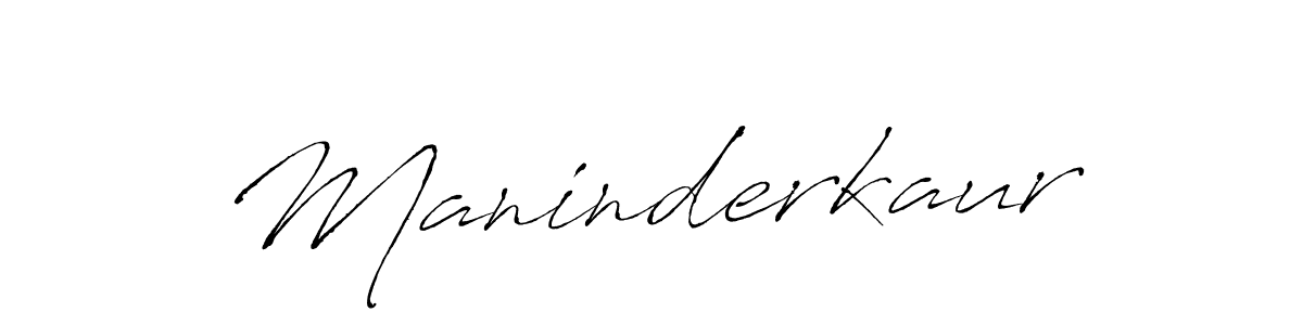 Make a beautiful signature design for name Maninderkaur. With this signature (Antro_Vectra) style, you can create a handwritten signature for free. Maninderkaur signature style 6 images and pictures png