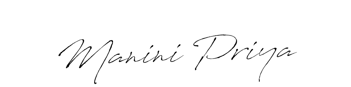 Manini Priya stylish signature style. Best Handwritten Sign (Antro_Vectra) for my name. Handwritten Signature Collection Ideas for my name Manini Priya. Manini Priya signature style 6 images and pictures png