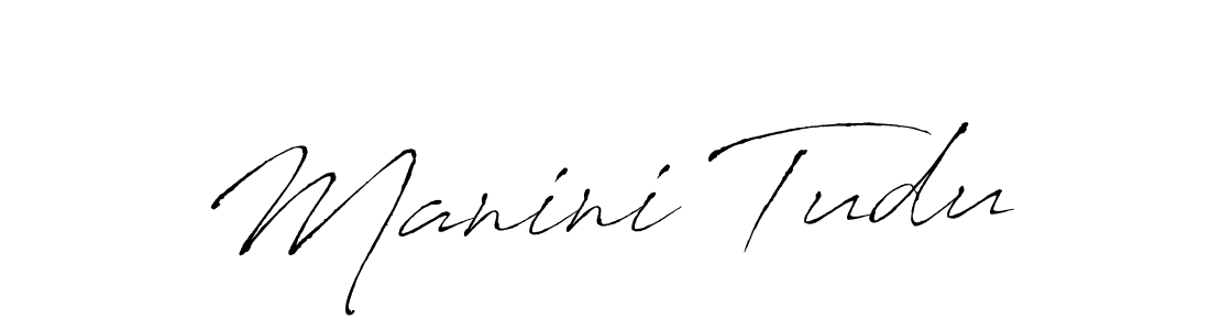 How to make Manini Tudu name signature. Use Antro_Vectra style for creating short signs online. This is the latest handwritten sign. Manini Tudu signature style 6 images and pictures png