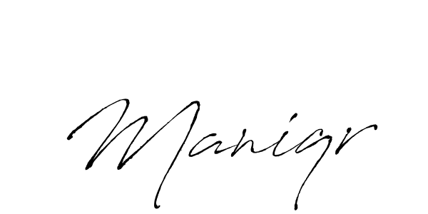 Design your own signature with our free online signature maker. With this signature software, you can create a handwritten (Antro_Vectra) signature for name Maniqr. Maniqr signature style 6 images and pictures png