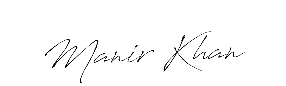 Create a beautiful signature design for name Manir Khan. With this signature (Antro_Vectra) fonts, you can make a handwritten signature for free. Manir Khan signature style 6 images and pictures png