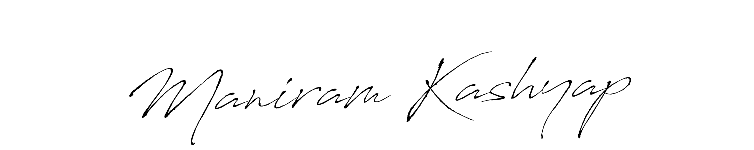 The best way (Antro_Vectra) to make a short signature is to pick only two or three words in your name. The name Maniram Kashyap include a total of six letters. For converting this name. Maniram Kashyap signature style 6 images and pictures png