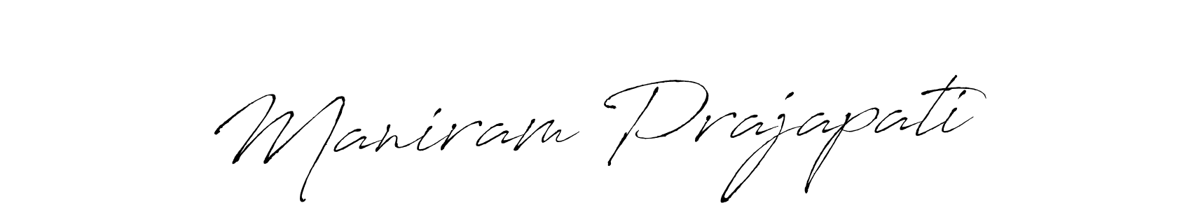 It looks lik you need a new signature style for name Maniram Prajapati. Design unique handwritten (Antro_Vectra) signature with our free signature maker in just a few clicks. Maniram Prajapati signature style 6 images and pictures png