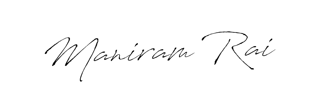 Antro_Vectra is a professional signature style that is perfect for those who want to add a touch of class to their signature. It is also a great choice for those who want to make their signature more unique. Get Maniram Rai name to fancy signature for free. Maniram Rai signature style 6 images and pictures png