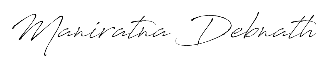 Generate high-definition signature styles for Maniratna Debnath. The Antro_Vectra typeface ensures crisp legibility and sophisticated design. Maniratna Debnath signature style 6 images and pictures png