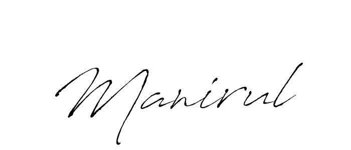 How to make Manirul signature? Antro_Vectra is a professional autograph style. Create handwritten signature for Manirul name. Manirul signature style 6 images and pictures png