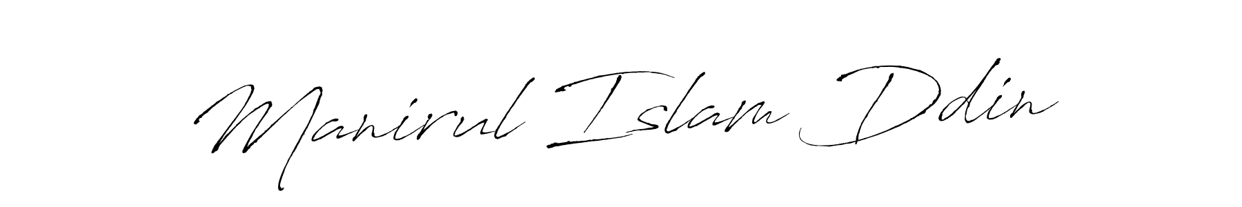 Create a beautiful signature design for name Manirul Islam Ddin. With this signature (Antro_Vectra) fonts, you can make a handwritten signature for free. Manirul Islam Ddin signature style 6 images and pictures png