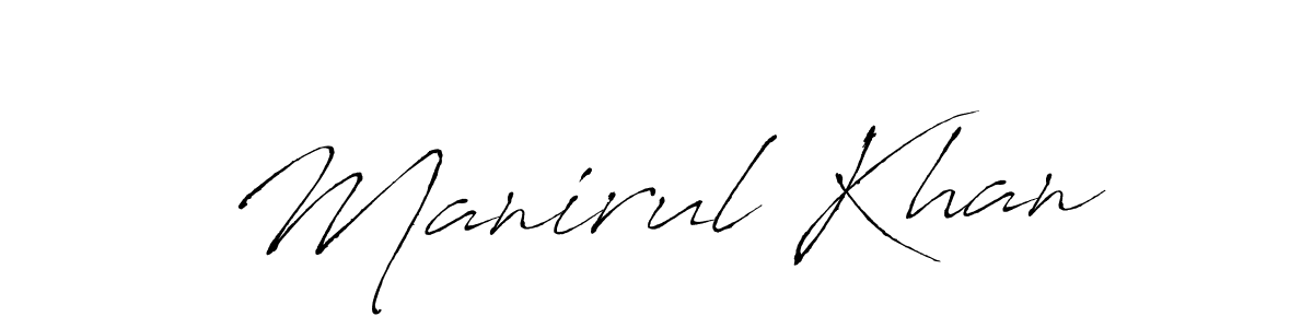 How to make Manirul Khan signature? Antro_Vectra is a professional autograph style. Create handwritten signature for Manirul Khan name. Manirul Khan signature style 6 images and pictures png