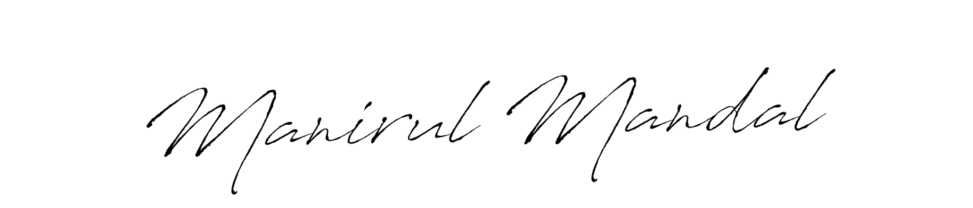 How to make Manirul Mandal name signature. Use Antro_Vectra style for creating short signs online. This is the latest handwritten sign. Manirul Mandal signature style 6 images and pictures png