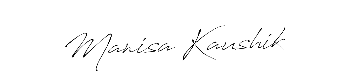 Design your own signature with our free online signature maker. With this signature software, you can create a handwritten (Antro_Vectra) signature for name Manisa Kaushik. Manisa Kaushik signature style 6 images and pictures png