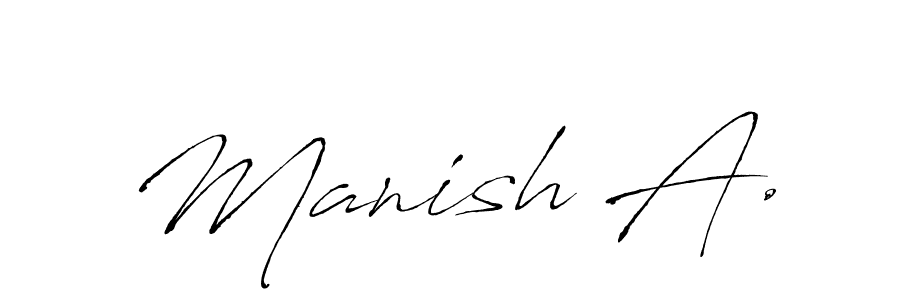 Similarly Antro_Vectra is the best handwritten signature design. Signature creator online .You can use it as an online autograph creator for name Manish A.. Manish A. signature style 6 images and pictures png