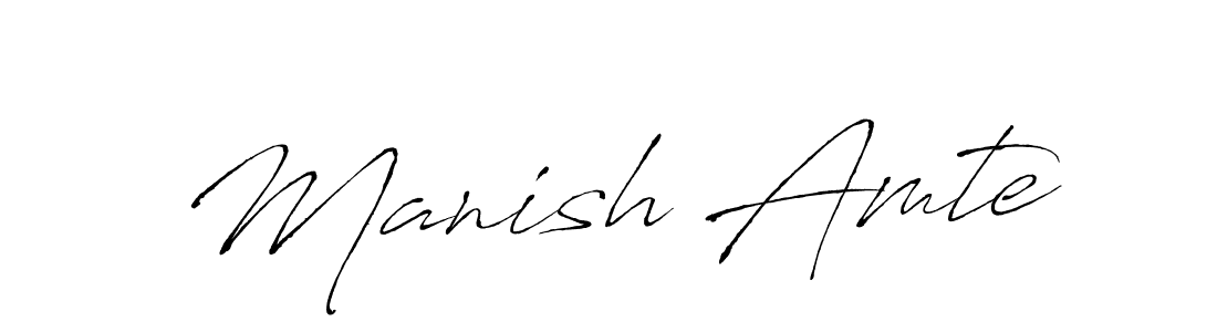 Design your own signature with our free online signature maker. With this signature software, you can create a handwritten (Antro_Vectra) signature for name Manish Amte. Manish Amte signature style 6 images and pictures png