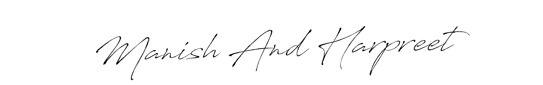 Make a beautiful signature design for name Manish And Harpreet. Use this online signature maker to create a handwritten signature for free. Manish And Harpreet signature style 6 images and pictures png