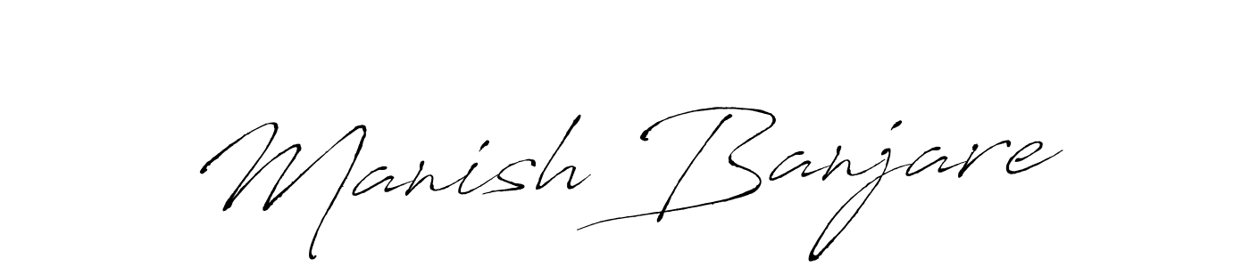 Design your own signature with our free online signature maker. With this signature software, you can create a handwritten (Antro_Vectra) signature for name Manish Banjare. Manish Banjare signature style 6 images and pictures png