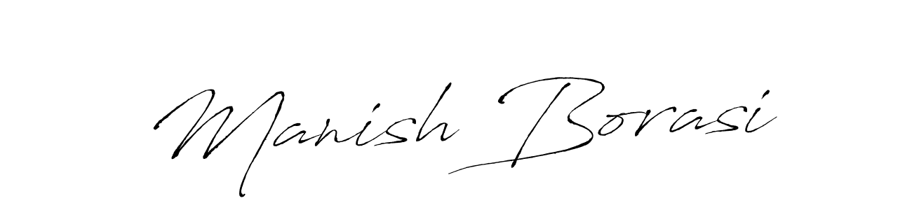 How to make Manish Borasi name signature. Use Antro_Vectra style for creating short signs online. This is the latest handwritten sign. Manish Borasi signature style 6 images and pictures png