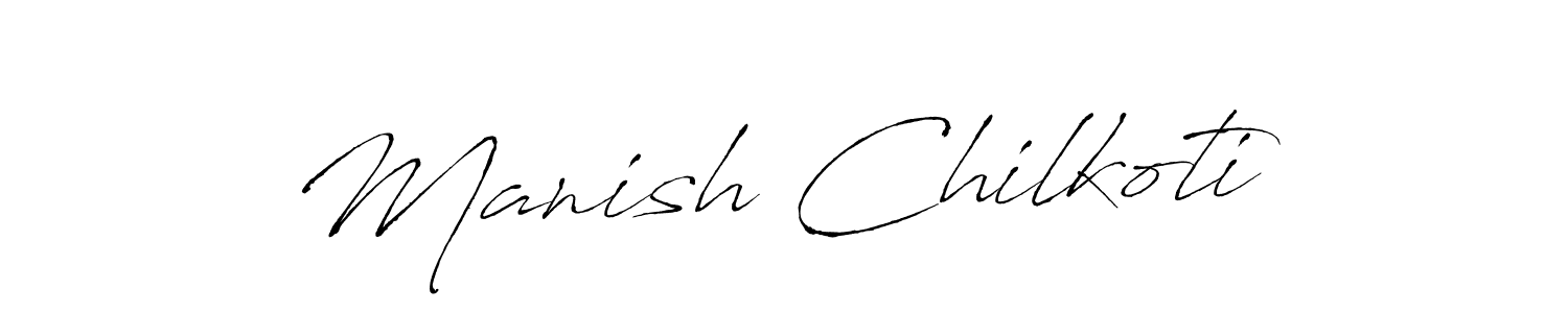 Use a signature maker to create a handwritten signature online. With this signature software, you can design (Antro_Vectra) your own signature for name Manish Chilkoti. Manish Chilkoti signature style 6 images and pictures png