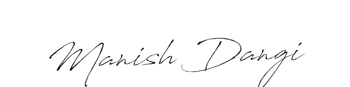 How to make Manish Dangi name signature. Use Antro_Vectra style for creating short signs online. This is the latest handwritten sign. Manish Dangi signature style 6 images and pictures png