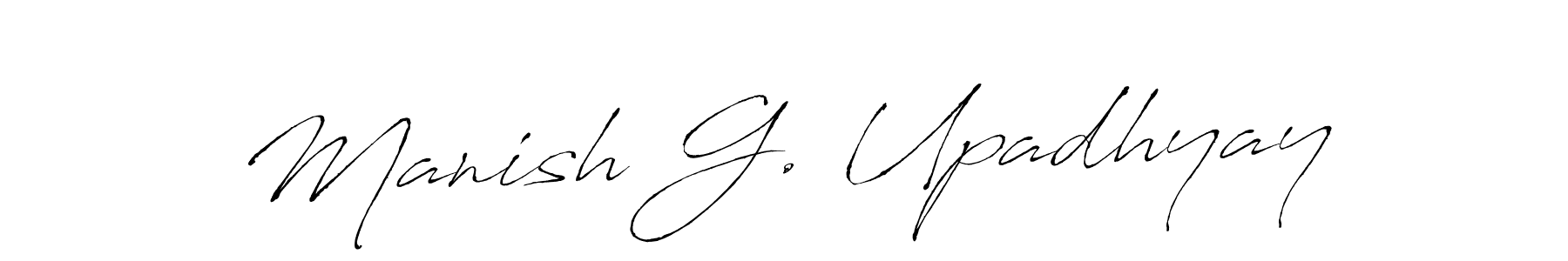 It looks lik you need a new signature style for name Manish G. Upadhyay. Design unique handwritten (Antro_Vectra) signature with our free signature maker in just a few clicks. Manish G. Upadhyay signature style 6 images and pictures png