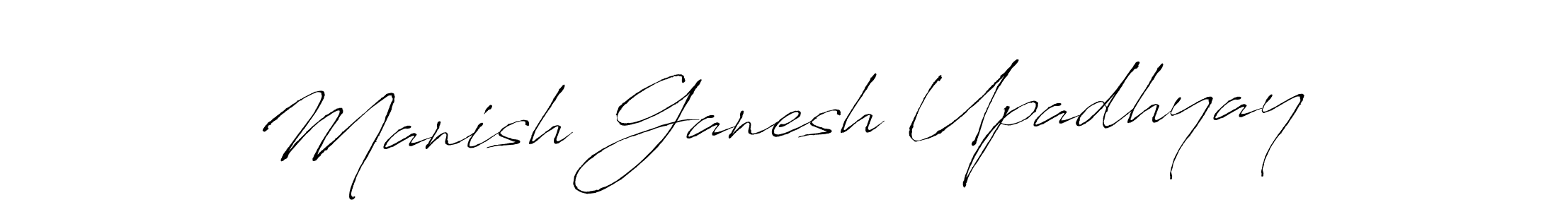 if you are searching for the best signature style for your name Manish Ganesh Upadhyay. so please give up your signature search. here we have designed multiple signature styles  using Antro_Vectra. Manish Ganesh Upadhyay signature style 6 images and pictures png