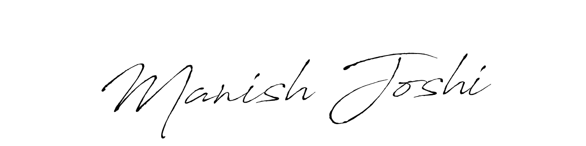 Make a beautiful signature design for name Manish Joshi. With this signature (Antro_Vectra) style, you can create a handwritten signature for free. Manish Joshi signature style 6 images and pictures png