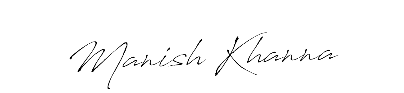 Design your own signature with our free online signature maker. With this signature software, you can create a handwritten (Antro_Vectra) signature for name Manish Khanna. Manish Khanna signature style 6 images and pictures png