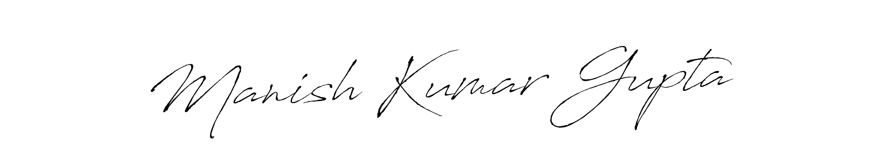 Make a beautiful signature design for name Manish Kumar Gupta. With this signature (Antro_Vectra) style, you can create a handwritten signature for free. Manish Kumar Gupta signature style 6 images and pictures png