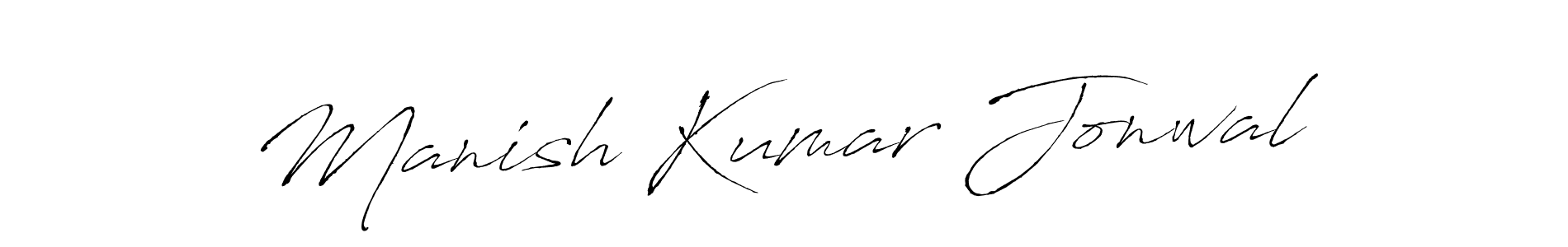 Design your own signature with our free online signature maker. With this signature software, you can create a handwritten (Antro_Vectra) signature for name Manish Kumar Jonwal. Manish Kumar Jonwal signature style 6 images and pictures png