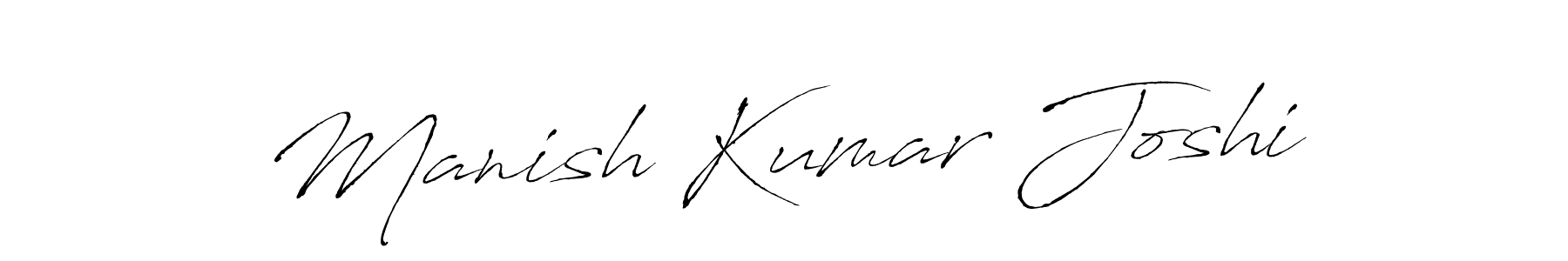 How to make Manish Kumar Joshi name signature. Use Antro_Vectra style for creating short signs online. This is the latest handwritten sign. Manish Kumar Joshi signature style 6 images and pictures png