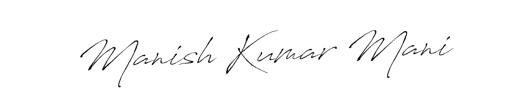 The best way (Antro_Vectra) to make a short signature is to pick only two or three words in your name. The name Manish Kumar Mani include a total of six letters. For converting this name. Manish Kumar Mani signature style 6 images and pictures png